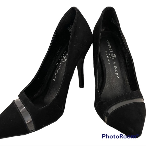 Chinese Laundry Shoes - Chinese Laundry Black Pointed Toe Pencil Heels